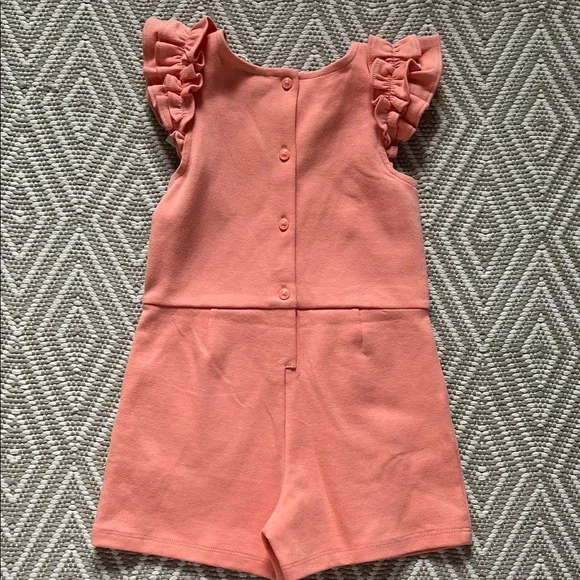 Janie and Jack Coral Ruffle Romper - Picture 2 of 5